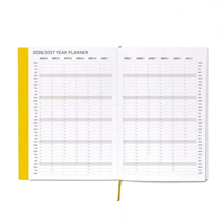 Octagon | Agenda Weekly Planner A5 Yellow 2026-2027 (Semanal)