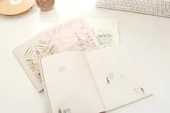 Paperways | Cuaderno de Viaje Ilustrado L'Après-midi Paris Eiffel Pink