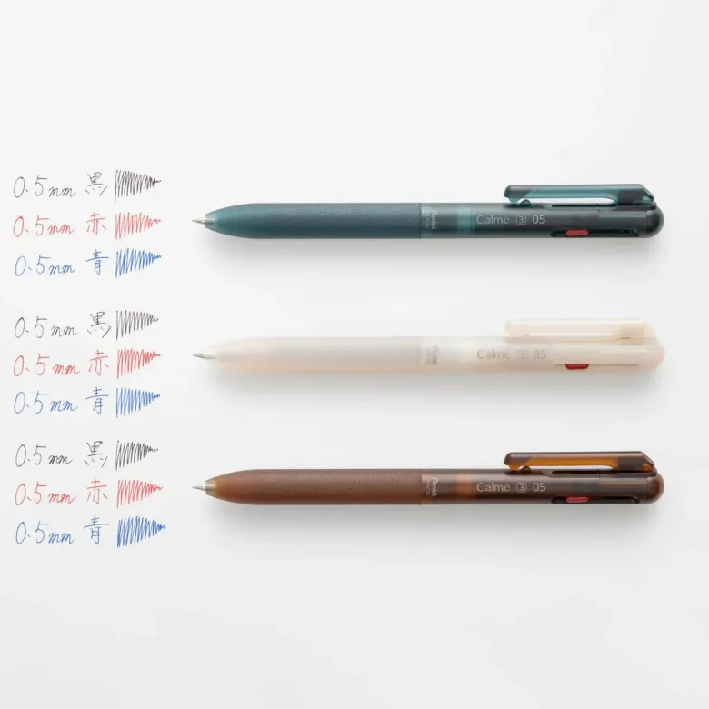 Pentel | Bolígrafo Calme 3-Colores Relaxed Forest 0.5 Sheer Beige