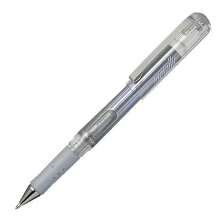 Pentel | Bolígrafo de Tinta Plateada Hybrid Gel 1.0