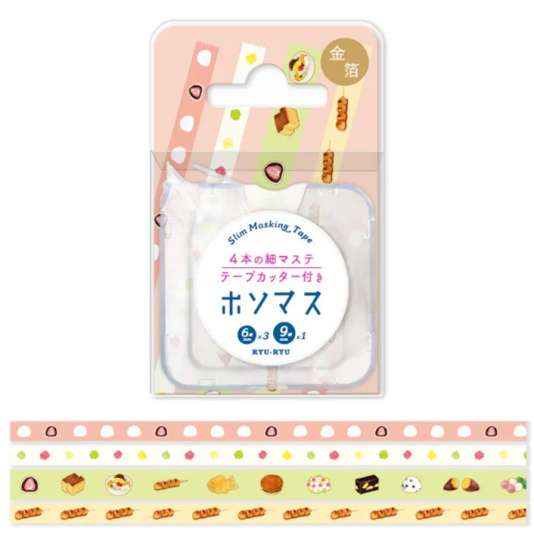RyuRyu | Set de Washi Tapes Slim Japanese Confectionery