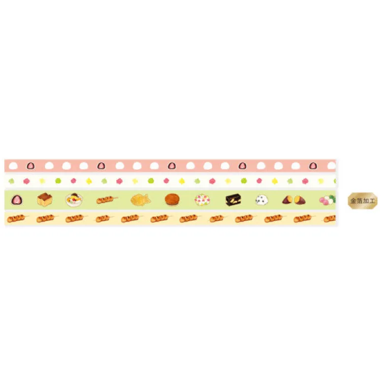 RyuRyu | Set de Washi Tapes Slim Japanese Confectionery