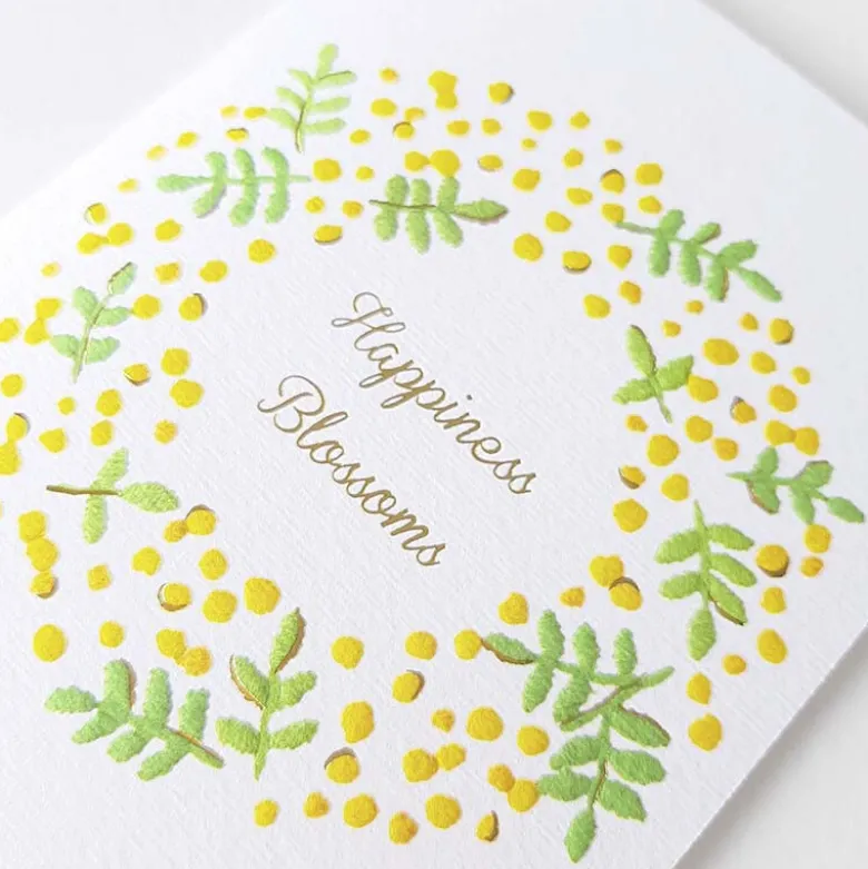 RyuRyu | Tarjeta de Felicitación Embroidery Mimosa
