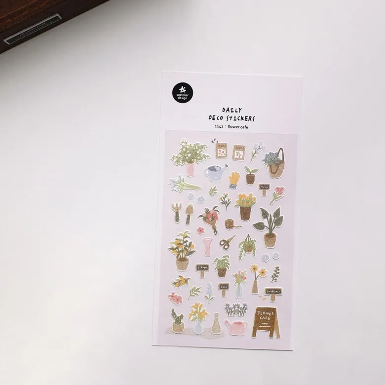 Suatelier | Pegatinas Flower Cafe