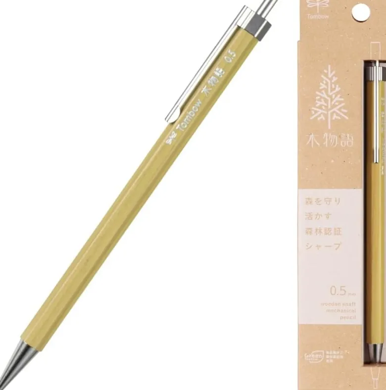Tombow | Portaminas Wooden Monogatari 0.5 Leaf Green