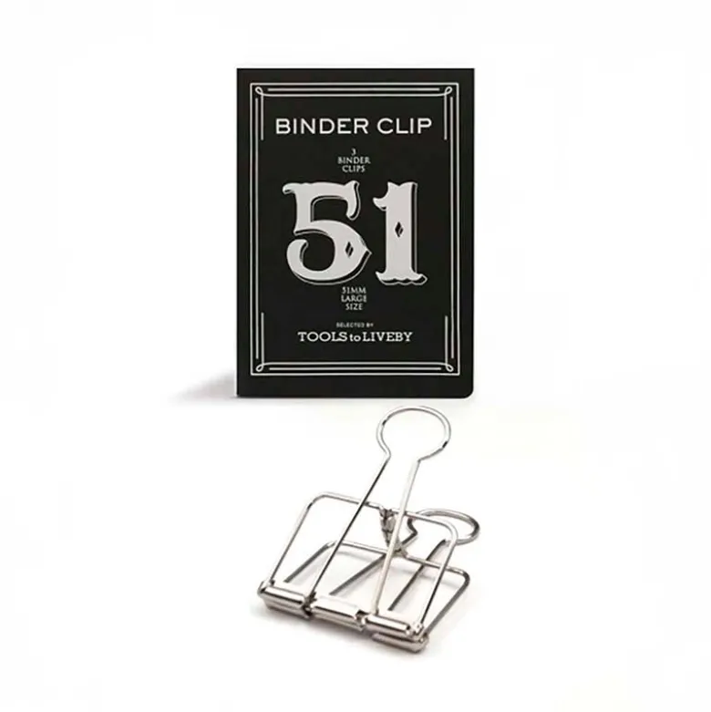 Tools To Liveby | Binder Clips Plateado (51mm)
