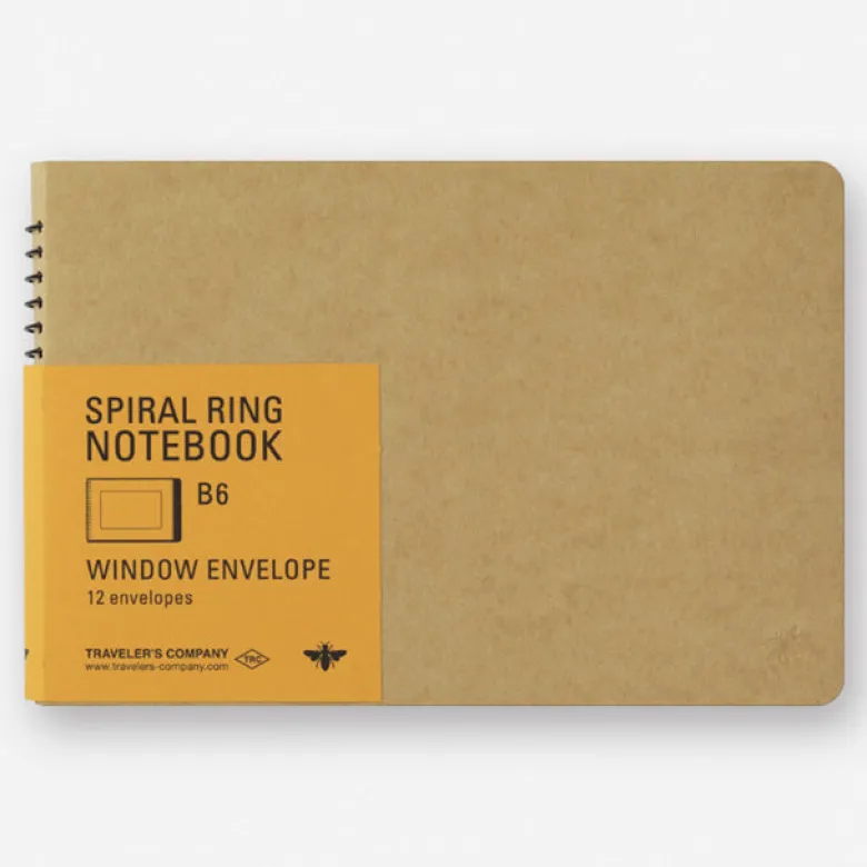 Traveler's Company | Cuaderno con Espiral B6 Sobres Visibles