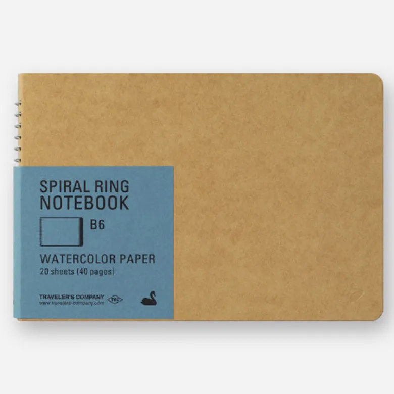Traveler's Company | Cuaderno Con Espiral B6 PAPEL ACUARELA
