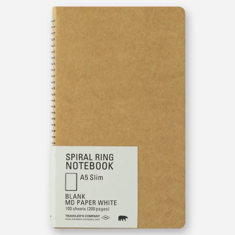 Traveler's Company | Cuaderno con Espiral A5 Slim Papel Blanco