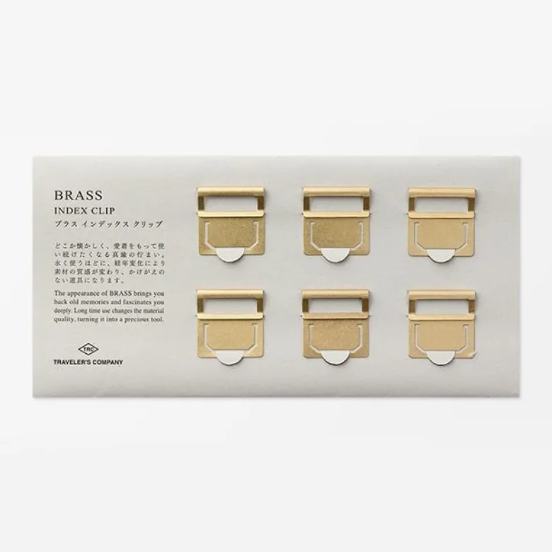 Traveler's Company | Marcapáginas Brass Index Plate