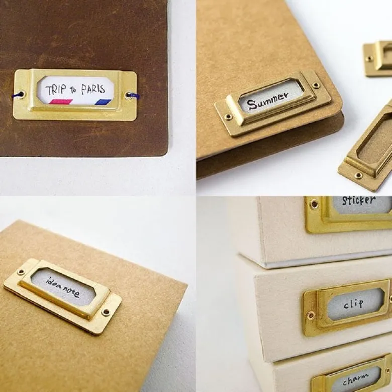Traveler's Company | Placas de Rótulo Brass Label Plate