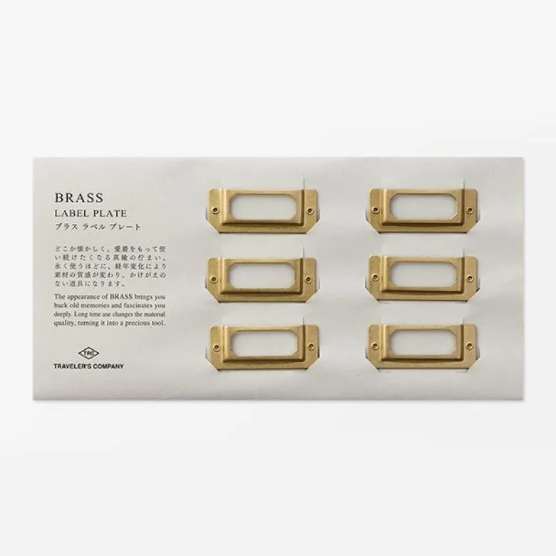 Traveler's Company | Placas de Rótulo Brass Label Plate