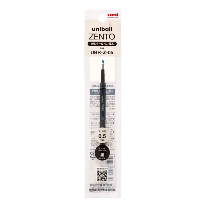 Uniball | Recambio Negro 0.5mm para Bolígrafo Uniball Zento