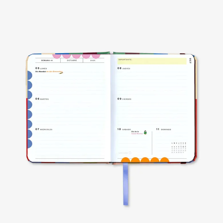 Uo Estudio | Agenda Escolar Copenhague MINI 2026-2027 (Semanal)