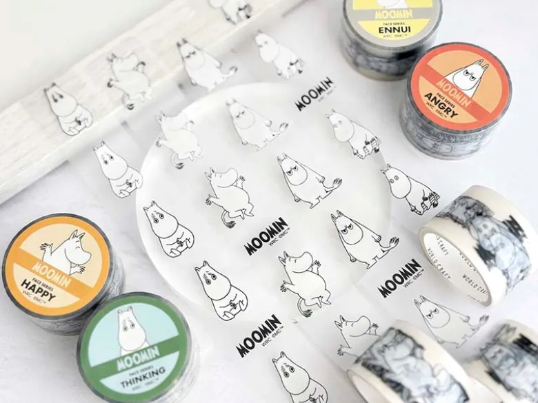 World Craft | Moomin Face Series Happy Clear Tape