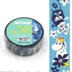 World Craft | Moomin Flower Blue Clear Tape