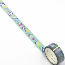 World Craft | Moomin Flower Light Green Clear Tape