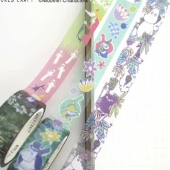 World Craft | Moomin Flower Light Green Clear Tape