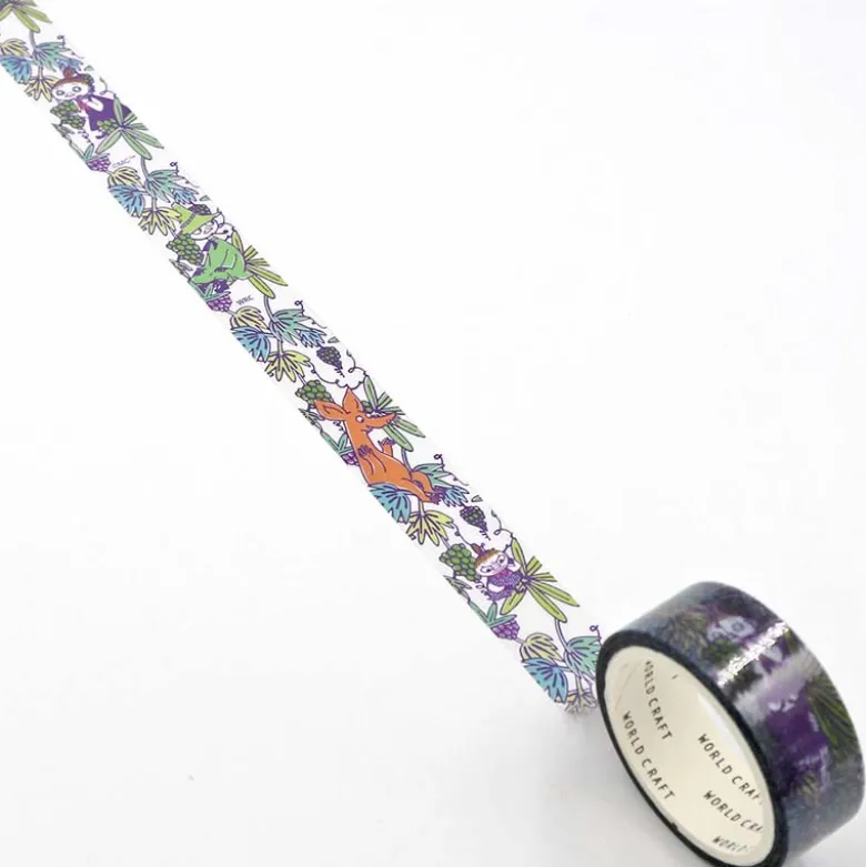 World Craft | Moomin Flower Purple Clear Tape