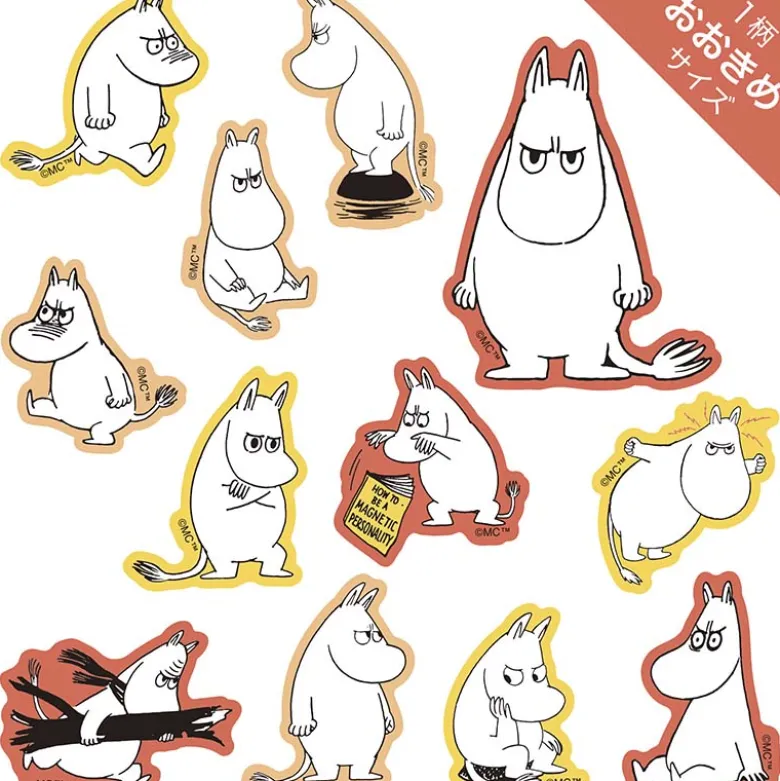 World Craft | Pegatinas Flake Moomin Face Series Angry