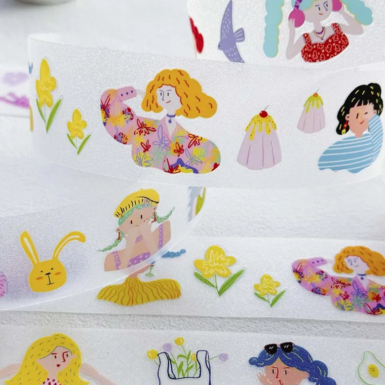 XiYue | Pegatinas en Rollo Colorful Girls