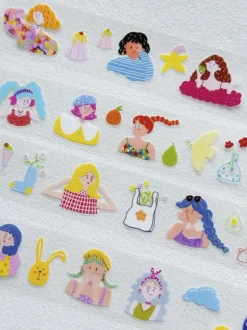 XiYue | Pegatinas en Rollo Colorful Girls