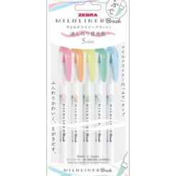 Zebra | Pack de Rotuladores Pincel Mildliner Pastel (Nuevo Packaging)