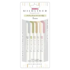 Zebra | Pack de Subrayadores Mildliner Natural (Nuevos Colores)