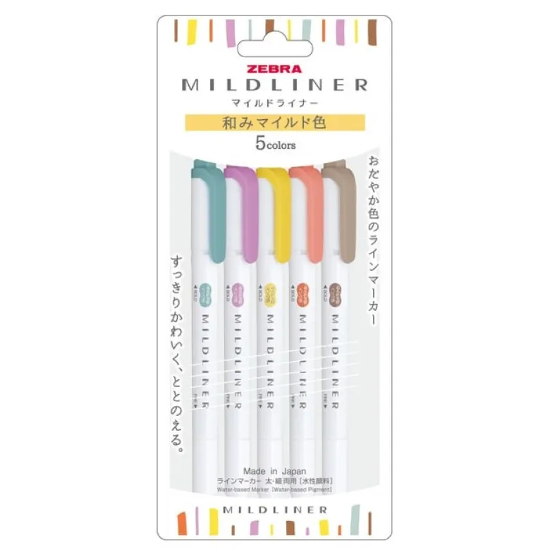 Zebra | Pack de Subrayadores Mildliner Warm (Packaging Nuevo)