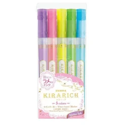 Zebra | Set de Subrayadores con Purpurina Kirarich